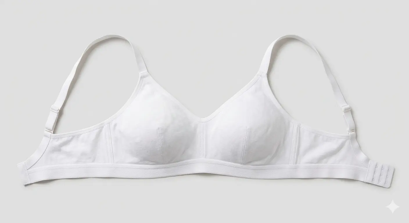 White cottan padded bra